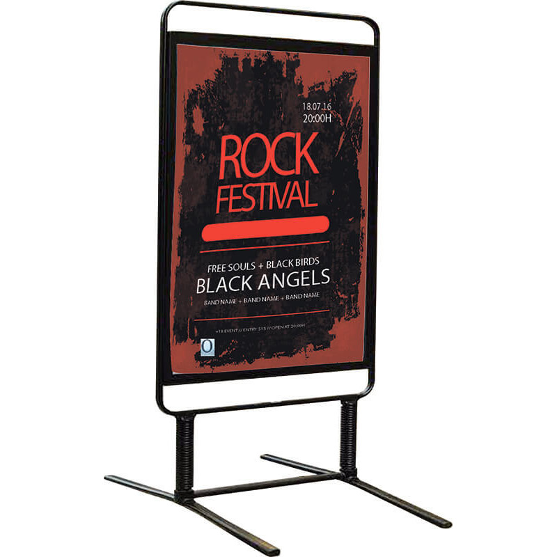 chevalet-porte-affiche-cadre-ouvrant-ressort-format-standard